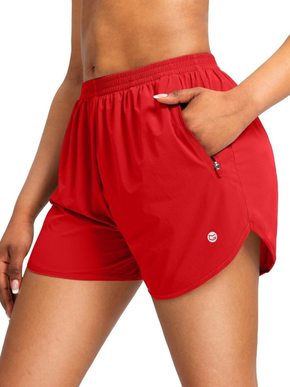 Women's 3" Running Shorts with 2 Zipper Pockets & Comfy Liner - Activewear